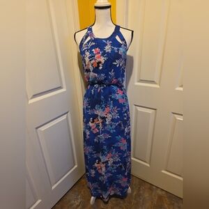XHILIRATION COLORFUL FLORAL MAXI DRESS, SIZE S, NEW